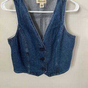Madewell Blue Denim Vest